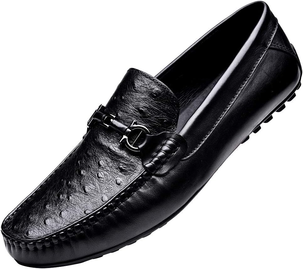 Cassa Leeni Men's Driving Shoes Loafer Slip On Shoes for Formal Dress Casual Leather Shoes