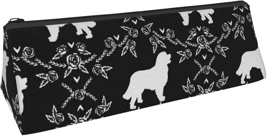 DJNGN Dreieck-Stifttasche Berner Sennenhund Blumensilhouette