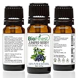 BioFinest Juniper Berry Oil - 100% Pure Juniper Berry Essential Oil - Premium Organic - Therapeutic Grade - Best For Aromatherapy - Detoxifier - Boost Immune System - FREE E-Book (10ml)