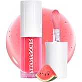 Vitamasques Korean Lip Oil Stain - Watermelon - 0.17 Fl Oz | Plump &amp; Hydrate, Korean Lip Gloss, Lip Gloss plumper, Lip Oil For Women, Non-Sticky Lip Glow Oil Moisturizing