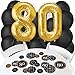 Adult 80th Birthday - Gold - Confetti and Balloon Birthday Party Decorations - Combo Kit