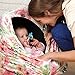4-In-1 Infant Nursing Breastfeeding Cover for Baby Girls (Floral) - Car Seat Canopy, Shopping Cart, High Chair & Stroller Covers, Stretchy & Breathable Infinity Scarf & Shawl by KiddyStar