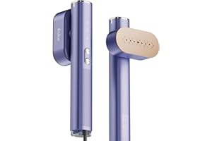 iLAKE Travel Steamer for Clothes, 100-240V Dual Voltage Portable Garment Steamer, 1000W Travel Size Handheld Steamer & Iron 2 in 1 for Global & Europe Travel, Business, Home, Blue