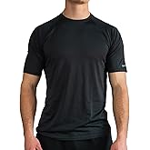 BUILTCOOL Men’s Crew Neck Raglan Shirt – Quick Dry Shirts for Men, Instant Cooling Moisture Wicking, UPF 50 Sun Protection