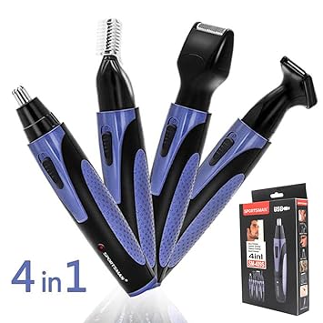 Amazon Com Nose Hair Trimmer 4 In 1 Rechargeable Nose Trimmer