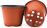 KINGLAKE 50 Pcs Plastic Plant Pots 15 cm Seedling Transplant Nursery Pots view 4