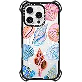 CASETiFY Bounce Case for iPhone 16 Pro [Shockproof / 21.3 ft. 6X Military Grade Drop Protection/Compatible with Magsafe] - Seashell - Clear Black