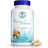 Raiz DE 15-Day Digestive Detox Gut Cleanse – Senna, Cascara Sagrada, Psyllium Husk & Probiotics | Natural and Gentle Colon & Gut Support for Regularity, Bloating Relief & Natural Detox | Vegan Non-GMO