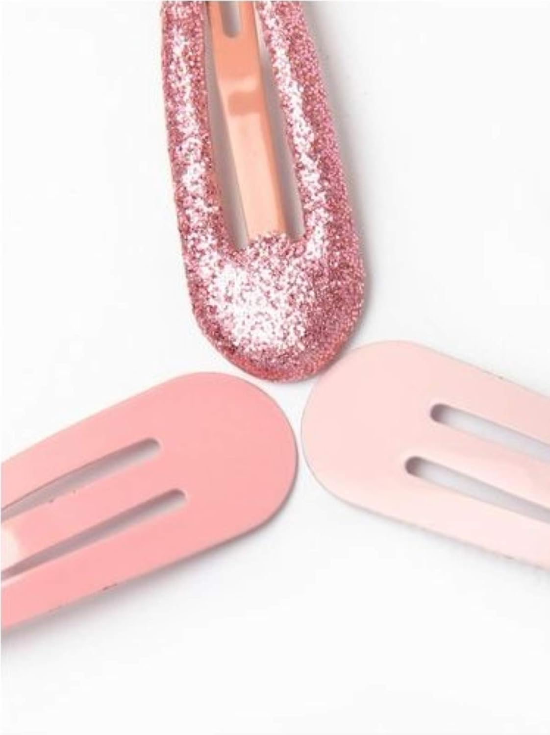 Set of 6 Pink Hair Clips Snap Bendies Sleepies 4cm, 1 count (Pack of 6) - Image 3