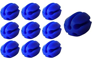 BAMBOO'S GROCERY LOKII 10Pcs Silicone Fishing Rod Holder Straps, 5 Hole Portable Fishing Rod Fixed Ball, Rubber Fishing Pole Clips Fly Fishing Accessories