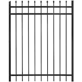 Fencer Wire 4 ft. x 5 ft. Pointed Pinnacle Anti-Rust Metal Fence Gate, Decorative Garden Gate (Single Set) FPSG14-B5X4P-AD