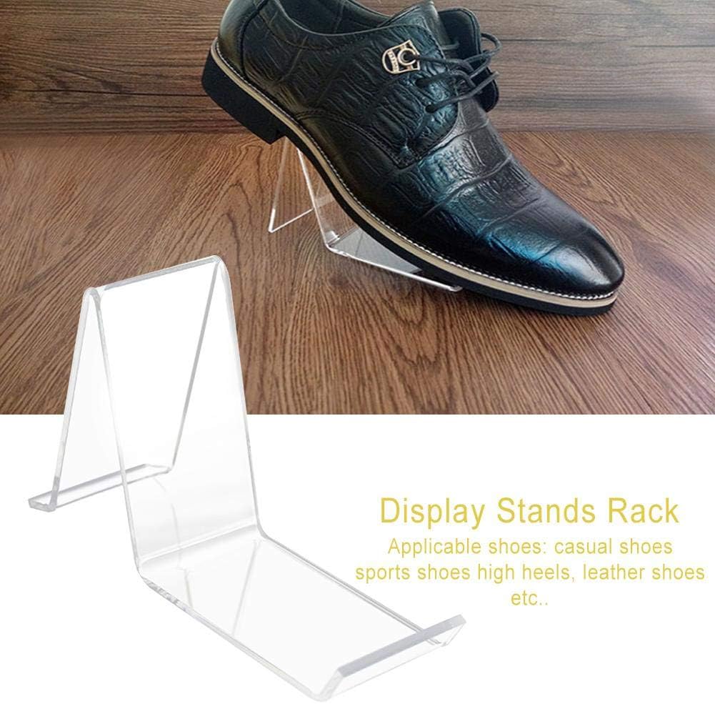 10PCS / 5 Pair Acrylic Angled Shoe Stand Strip for Shoe Store Display Sandal Rack Holder Display Stands Rack Shelf Clear Lucite Retail Heels Slant Riser Holder