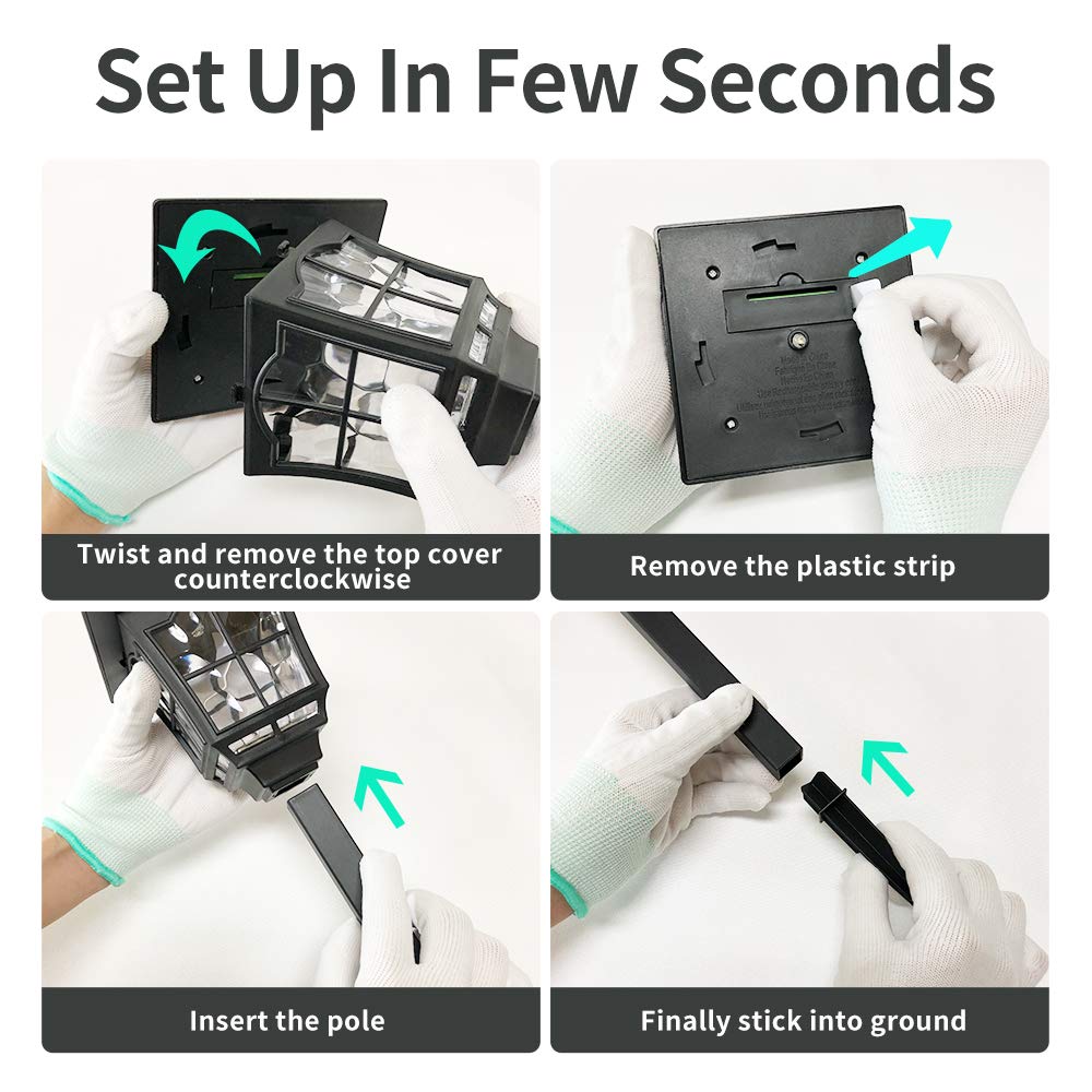 Petrala Solar Path Lights Outdoor Waterproof 6 lumens Landscape Lighting for Pathway Garden Decoration Walkway Driveway Yard Lawn, 8 Pack