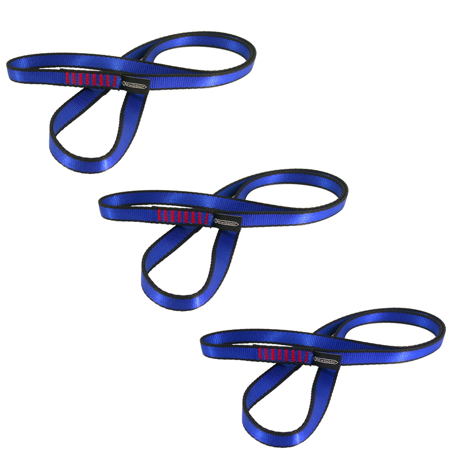 NewDoar CE & UIAA Certified Climbing Sling 16mm Nylon Sling Runners 22KN 4840LB Climbing Utility Cord Rock Climbing,Creating Anchors System,Rappelling Gear,Perfect for Tree Work-Blue/12''(30cm) 3pcs