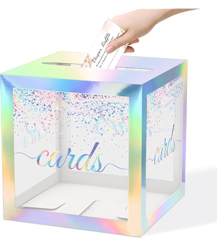 WNINK Clear Gift Cards Box, Cards Receiving Box For...