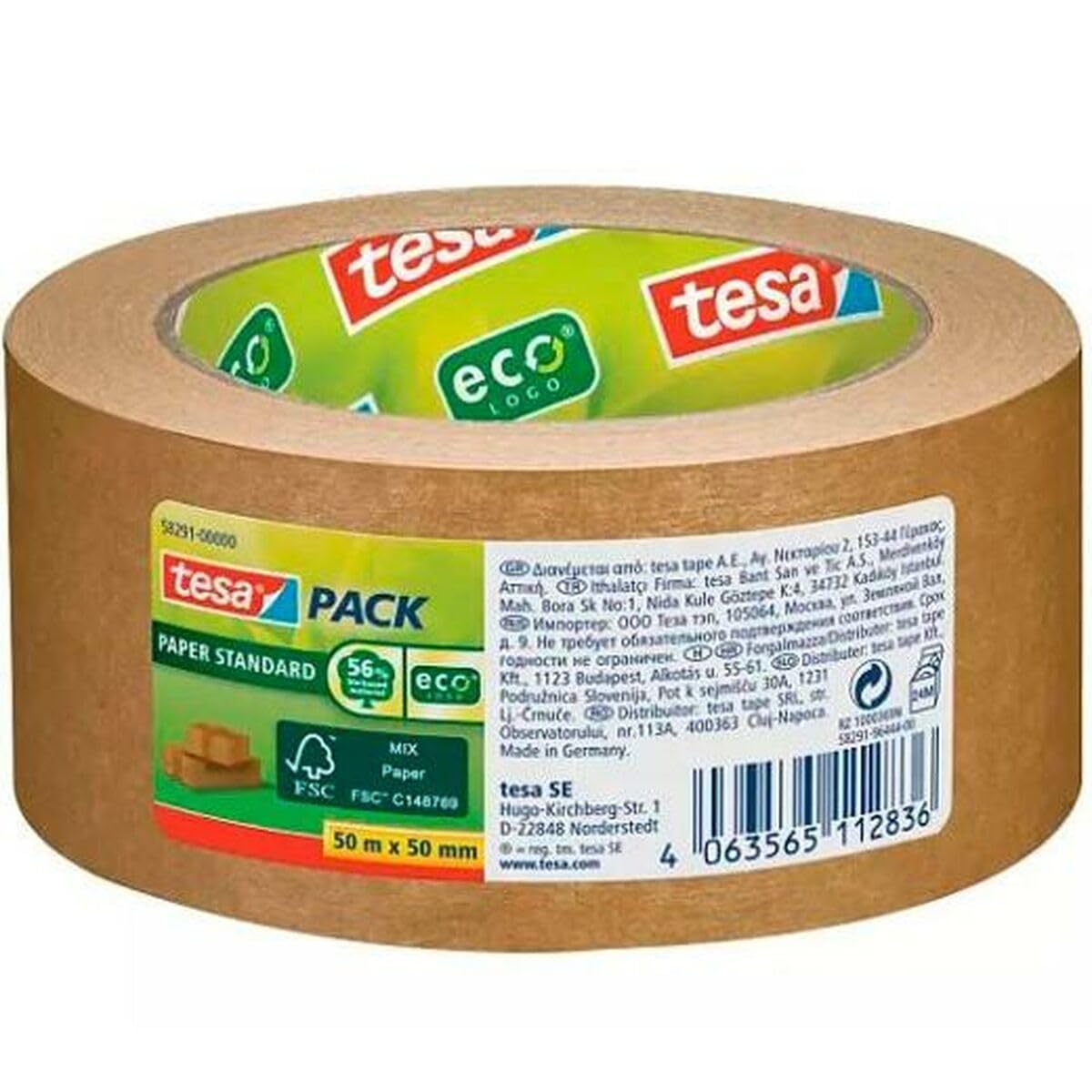 tesa Klebeband braun (6 Stück) - Marke EAN: 4042448607256