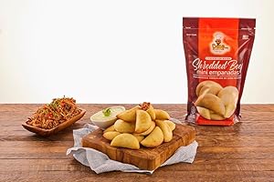 DELE FOOD PRODUCTS DELE FOOD Shredded Beef Mini Empanadas, 1 oz (24 Units) – Gluten-Free Frozen Appetizer with Cornmeal Dough and Shredded Beef – Pre-Cooked and Ready to Heat in Oven or Air Fryer – Great Snack or Meal