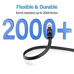 Mnlnbuao Cat 6 Flat Ethernet Cable 75 FT, UTP