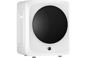 Zynkez Portable Clothes Dryer, 110V Electric Compact Laundry Dryer with Stainless Steel Tub for Apartments, Dorms, RVs (White)