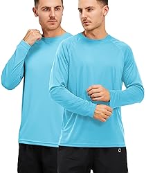 2Pack Men's Long Sleeve Swim Shirts Rashguard UPF