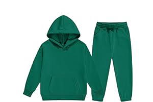Girls 2-piece Hoodie Tracksuit Toddler Fleece Long Sleeve Hooded Sweatsuit Sportswear Set Fall Lightweight Jogger Outfit