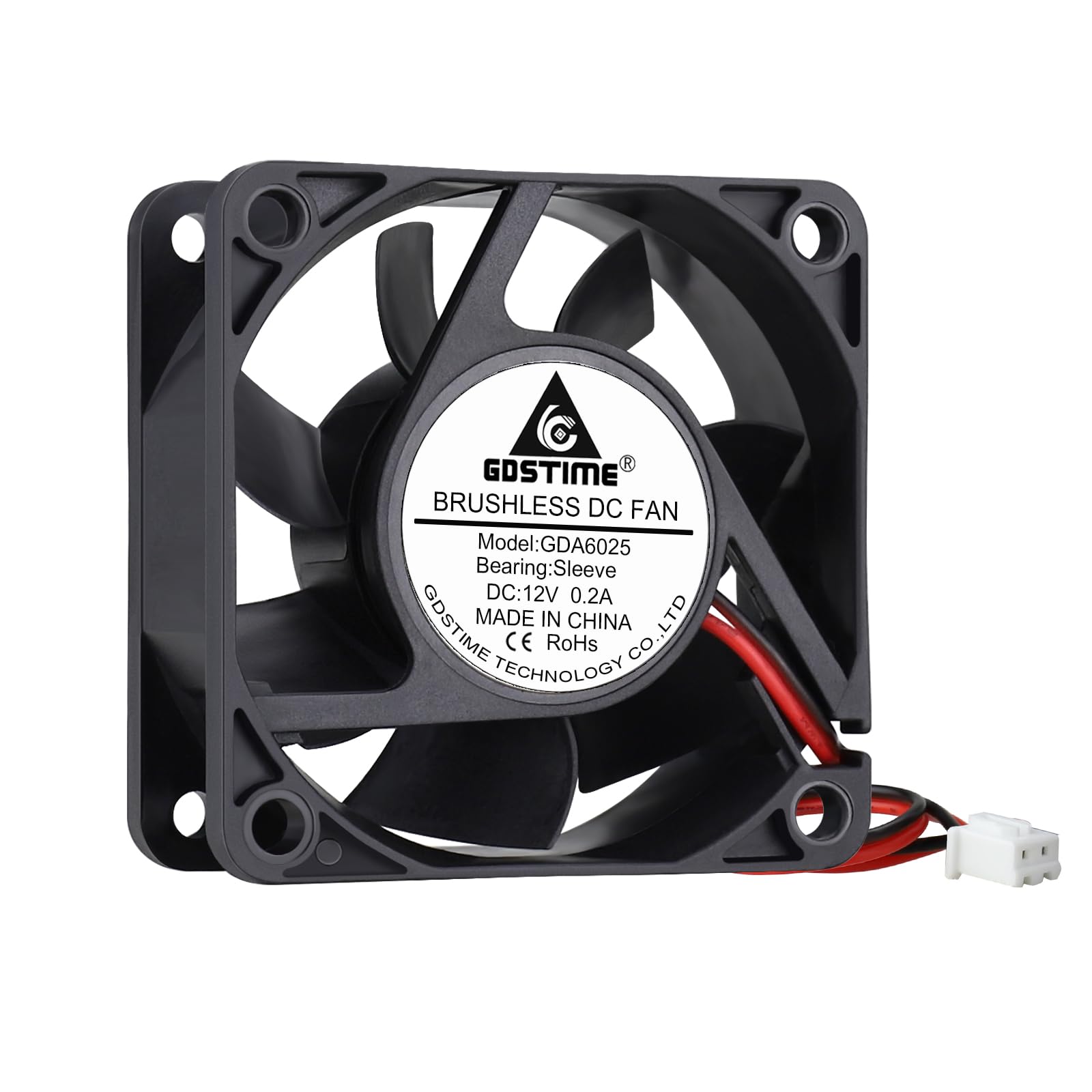 GDSTIME 60mm Fan 12V Computer Fan 60 x 60 x 25mm PC Case Fans 4500 RPM High Speed Axial 6CM DC Brushless Cooling For Xbox DVR Router Projector Replacement Ventilation Exhaust