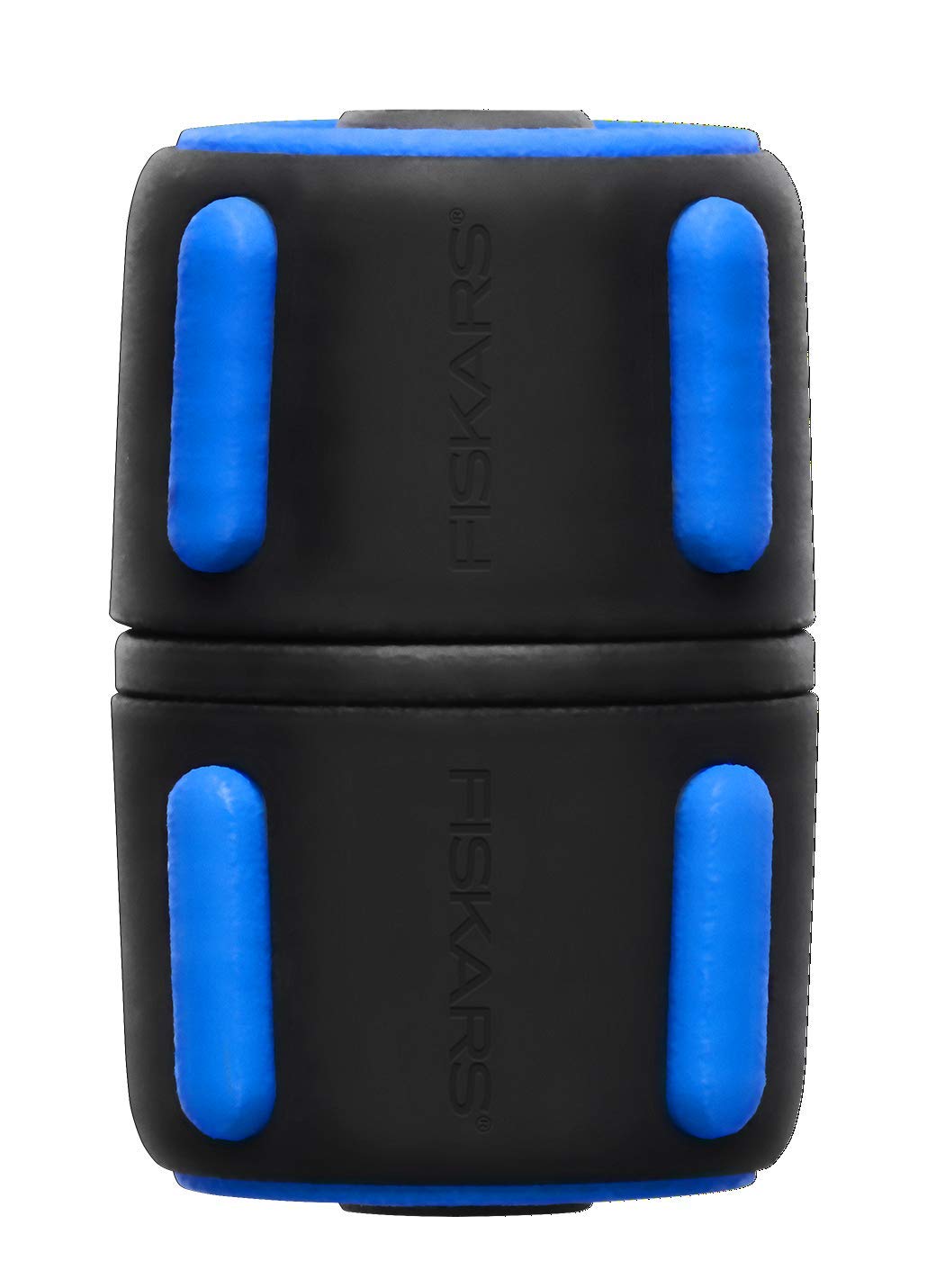Fiskars hose repairer, With SoftGrip contact points and colour coding system, Universal size, Ø 1.3-1.5 cm (1/2-5/8''), 17 g, Black/Blue, 1027064