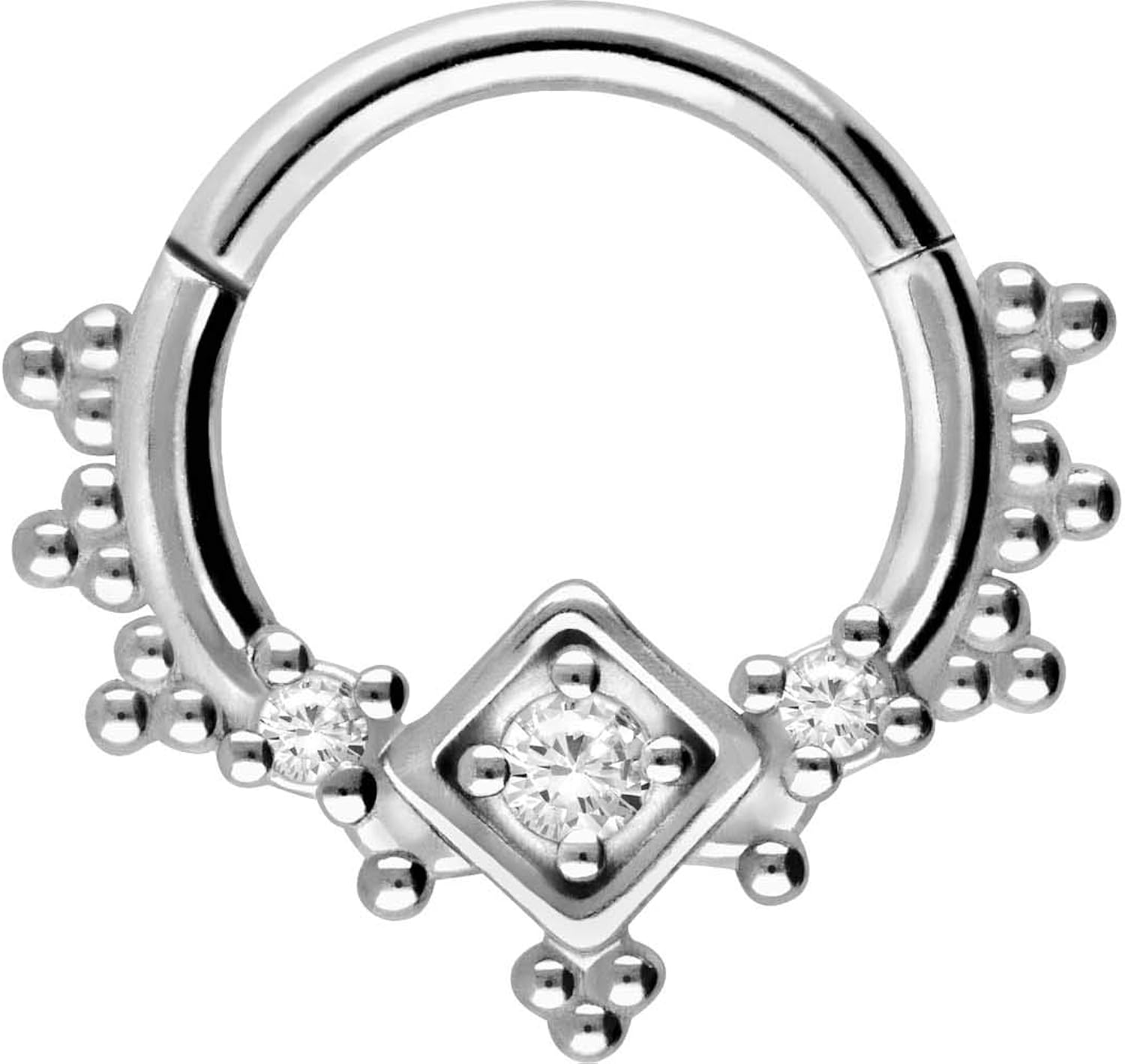 Piercing Labret In Acciaio Chirurgico Con Cristallo - Per Labbro, Orecchio, Naso, Vari Color - Foto 12