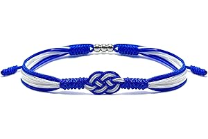 HARACRAFT Infinity Country Proud Bracelet, Forever Country Flag Color Tibetan Bracelet, Surfer String Wrap Bracelet for Men, Women, Forever Friendship, Luck and Protection