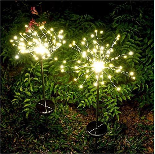 Positive White 90LED Eight Function Solar Pole Rod Explosion Ball Fireworks 90 Lights