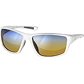 Eagle Eyes Hydro Matte Gray with Blue Flash Mirror - Sport Style Floating Polarized Sunglasses 99.9% UV Protection Ideal for Boating Fishing Water Sports