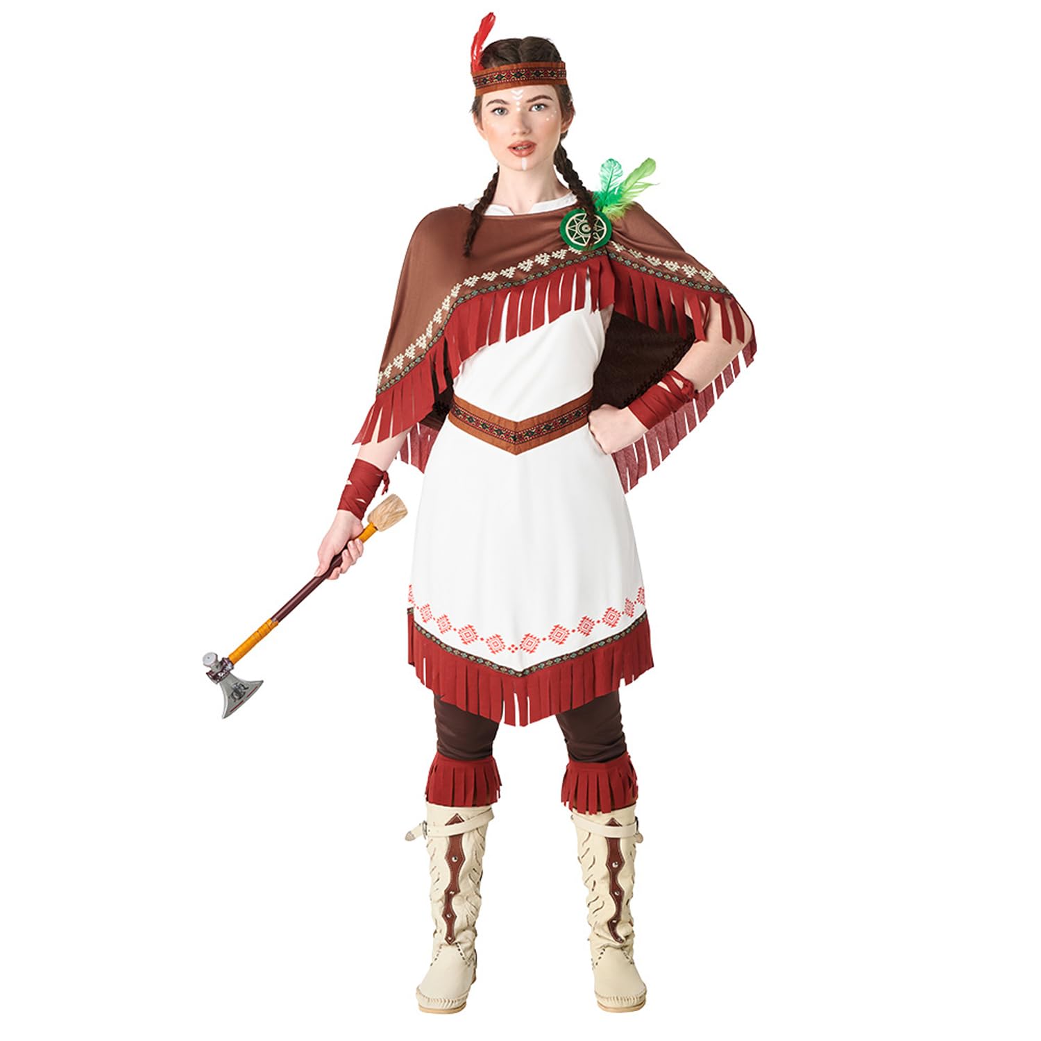 Boland 83918 Adult Native Dakota Woman Costume, Multicoloured, XXL