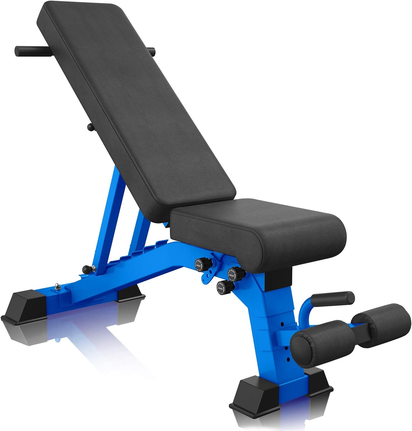 YouTen Adjustable 9 Positions Incline Decline Sit Up Bench for Abs Exercise, Handles for Dragon Flag, Weight Capacity Rated Full Body Workout Foldable Bench for Dragon Flag