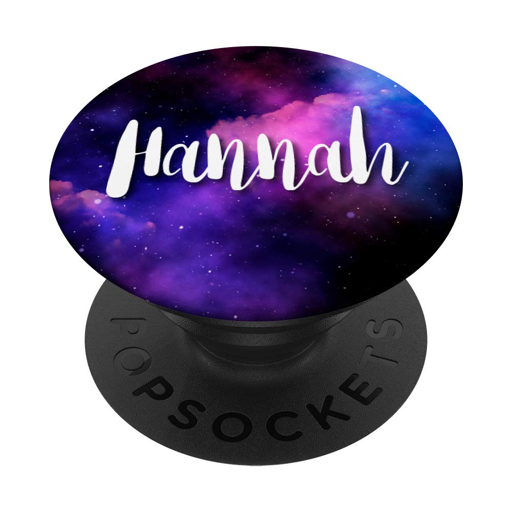 Hannah - Blue Purple Galaxy Personalized Girls Name PopSockets Grip and Stand for Phones and Tablets