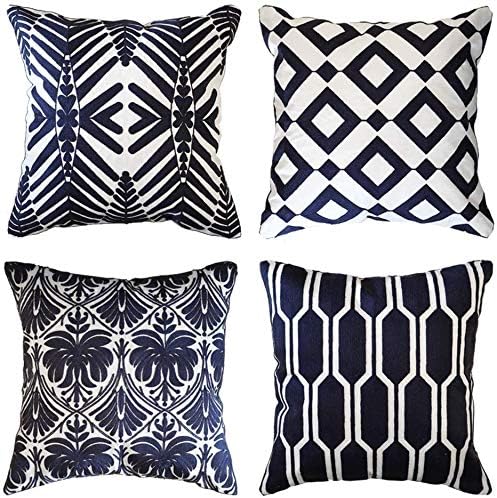 Amazon Com Sophia William Set Of 4 Embroidered Throw Pillow