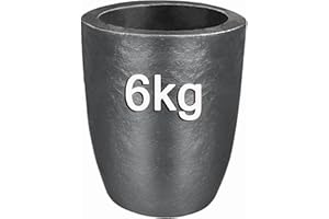 Outstar 6KG Graphite Crucible,Foundry Clay Crucibles for Melting Metal, Melting Casting Refining Gold Silver Copper Brass Aluminum