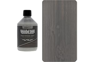 Littlefair's Wood Stain Water Based - 16.9oz/500ml - Indoor Furniture Stain Light & Dark Finishes - Special Non Toxic & Eco Friendly Formula - Wood Stain for Crafts - Color: Driftwood Grey