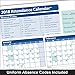 ComplyRight 2018 Attendance Calendar Card, White, Pack of 50