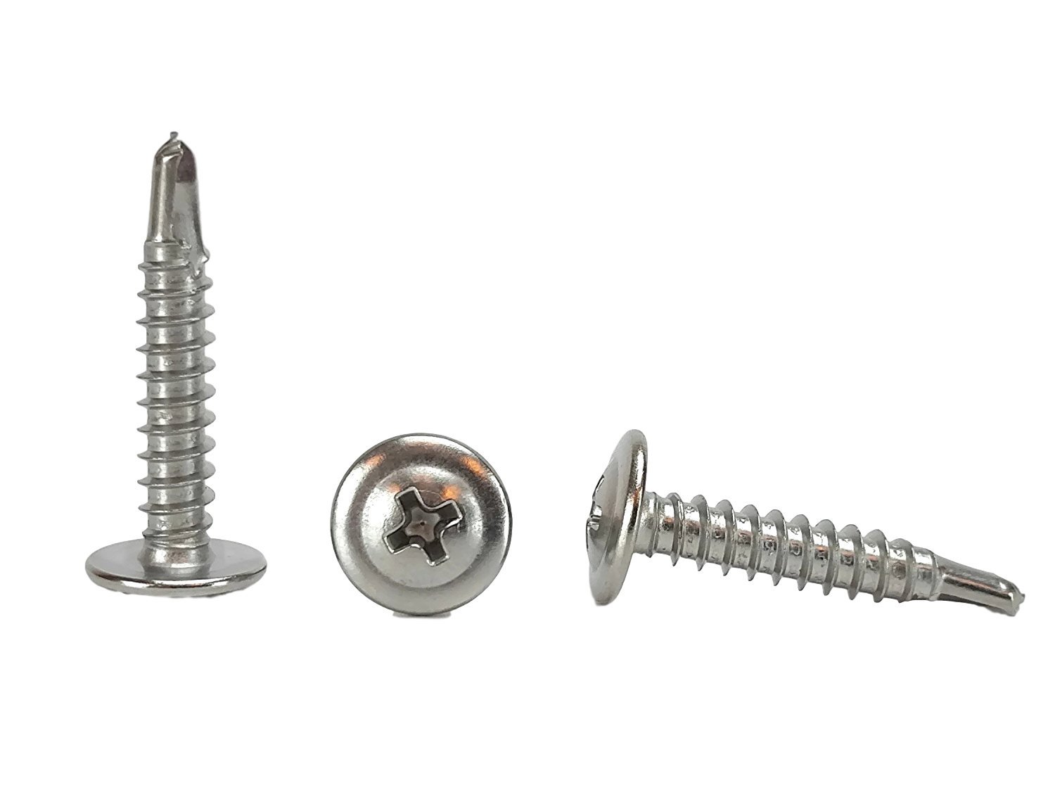 410 Stainless 10 x 1" Wafer Head Philips Self Drilling Sheet Metal Tek Screws , 716715821518 eBay