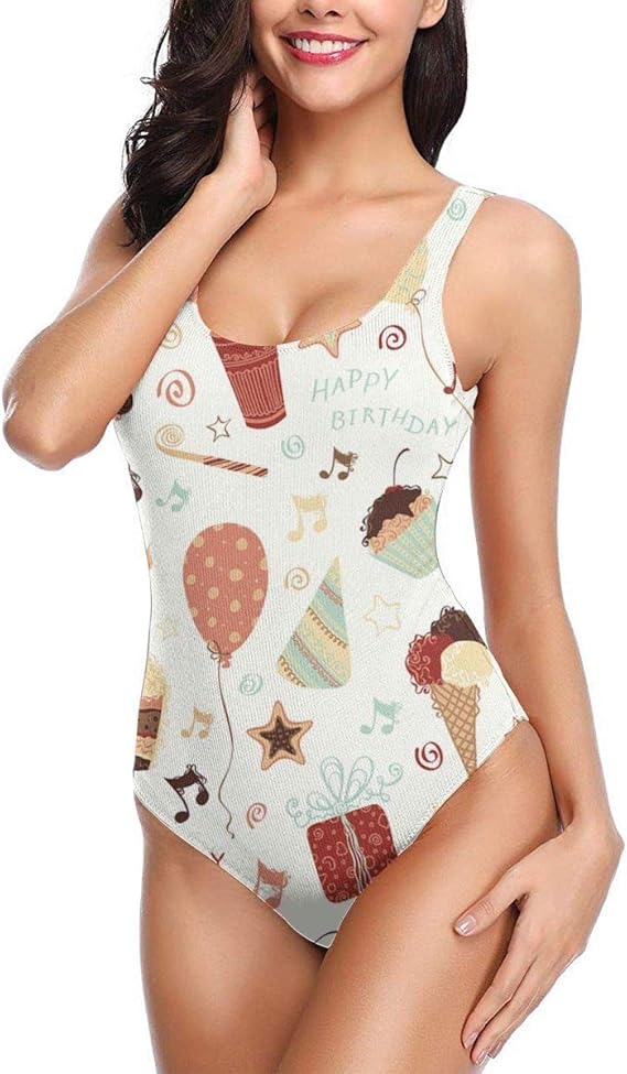 Amazon ワンピース水着バースデーエレメントプールビーチクイックドライスイムウェア ワンピース 通販