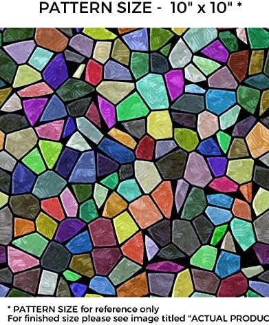 WindowPix 18 x 36 Multi-colored Victorian Pattern Window Film Static Cling Film UV Filtering Energy Saving