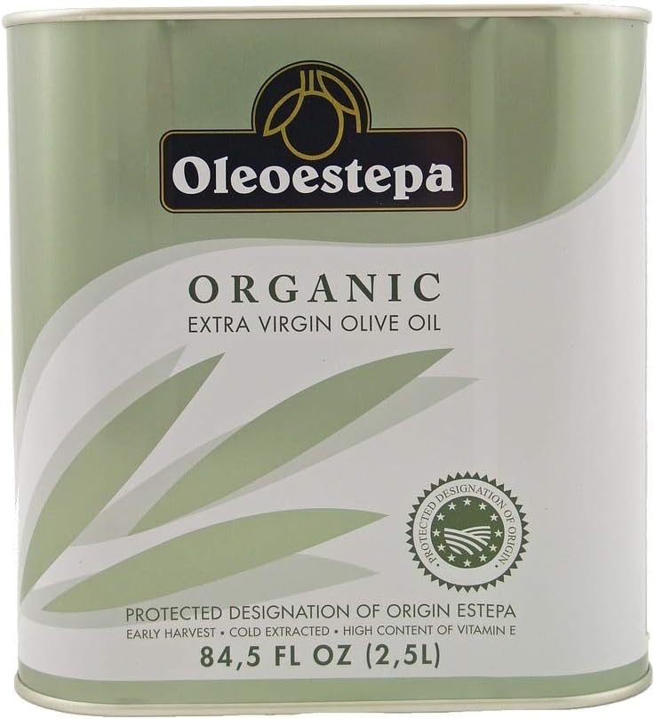 Oleoestepa Organic 2020 Harvest Extra Virgin Olive Oil - 2.5 Liter Tin / 84.5 Ounces