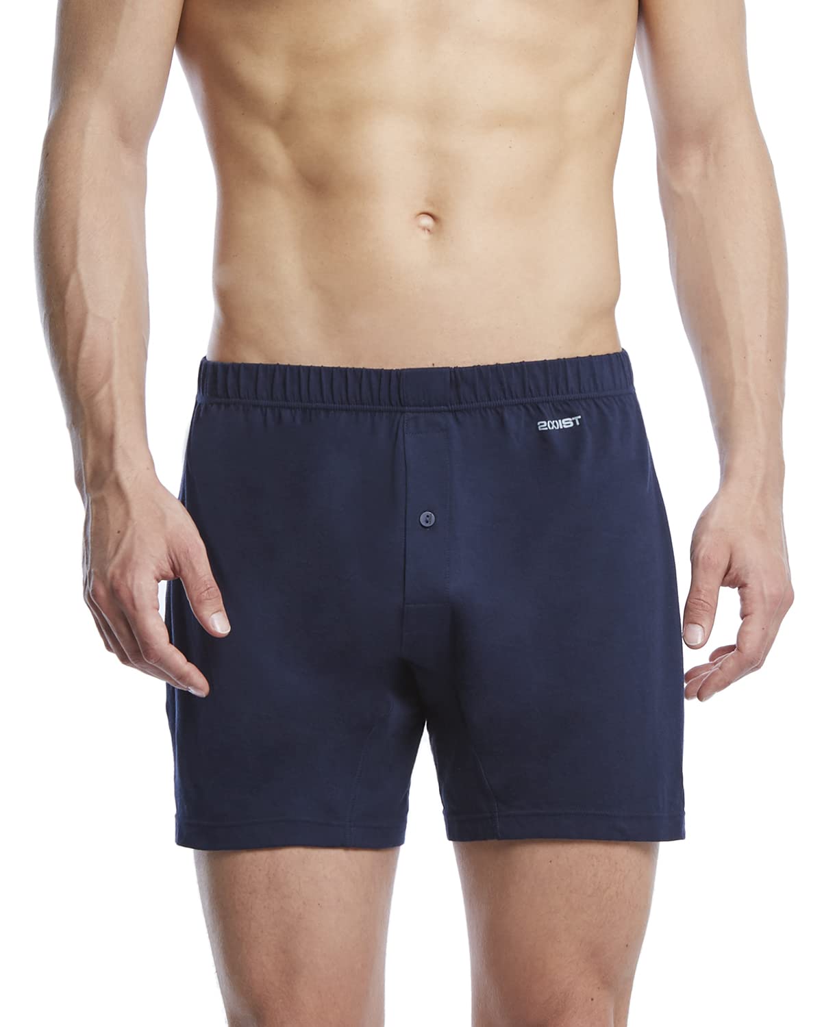 Photo 1 of 2(X)IST Men's Pima Cotton Knit Boxer Navy Blazer, X-Large