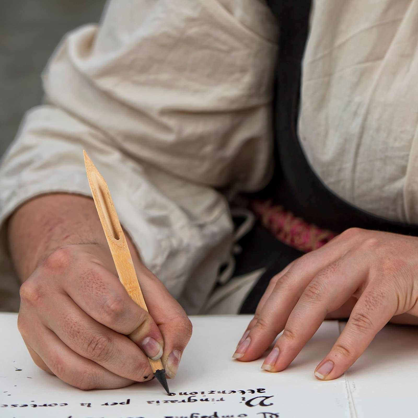 Tenare 6 Pcs Bamboo Reed Pens Double Head Pottery Supplies Wooden Pens Polymer Clay Tools Pottery Ceramic Shaping Tools for DIY Ceramics Clay Sculpture, Small, Medium, Large