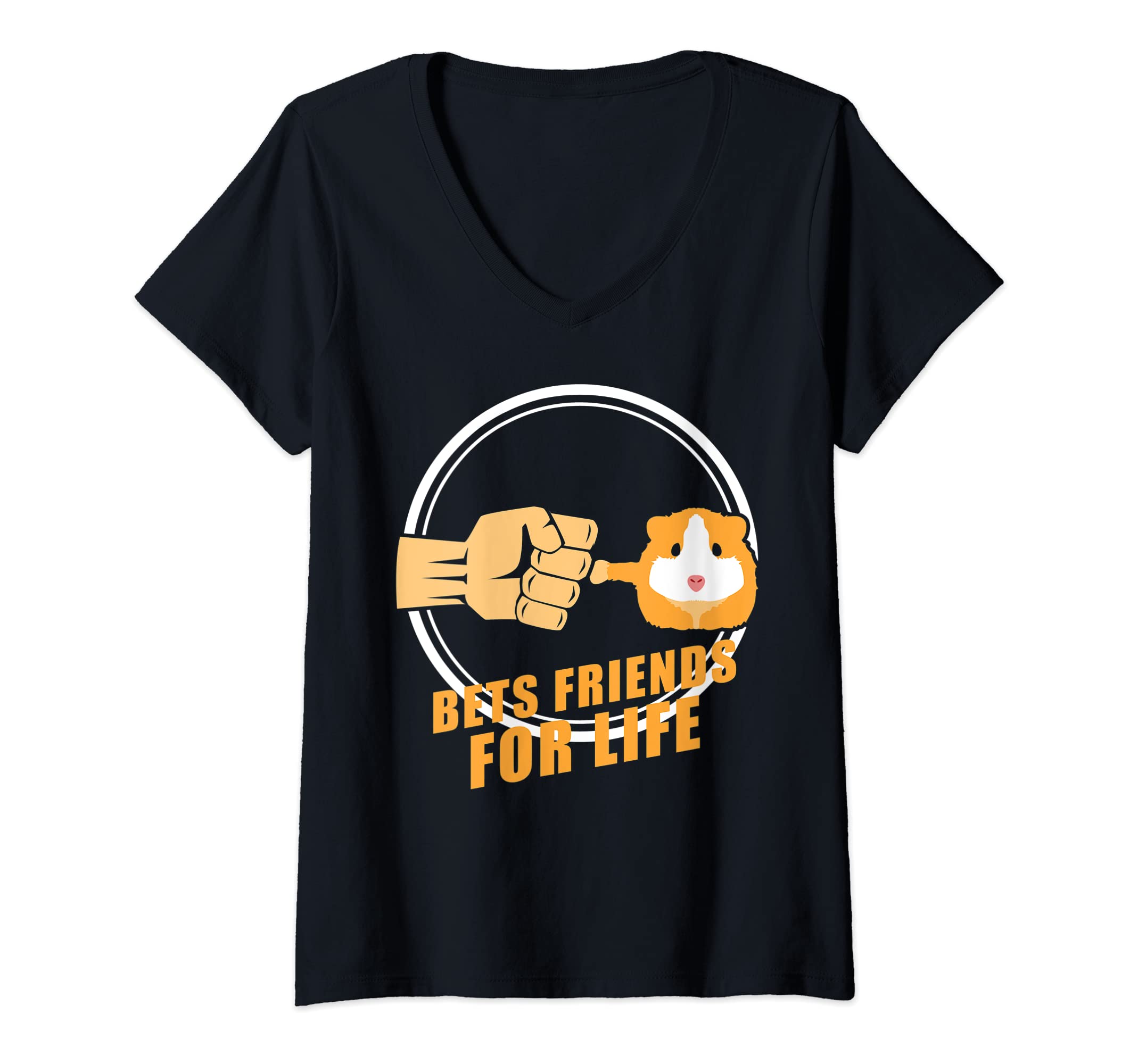 Womens Best Friends For Life | Hamster Pet V-Neck T-Shirt