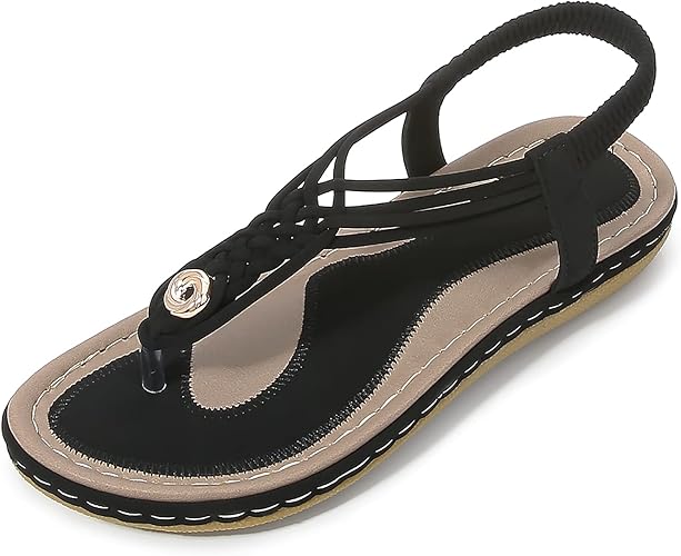 Amazon.com: Women's Comfy Sandals Comfort Slip On Summer's Sandal Comfortable T Straps Thong 