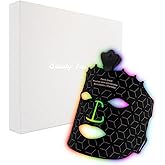 ANGAUSS 7 Color Red Light Therapy Mask, Wireless LED Face Mask Light Therapy with Eye Protection Cushion, Lightweight Soft Silicone Red Light Therapy for Face for Wrinkle Reduction Anti Aging, Black