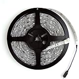 HitLights Weatherproof LED Light Strip - RGB Multicolor SMD 5050 - 150 LEDs, 16.4 Ft Roll - 12V DC - 123 Lumens / 2 Watts per Foot - IP-65 - Adhesive Backed for Easy Installation - Color Changing LED Tape Light