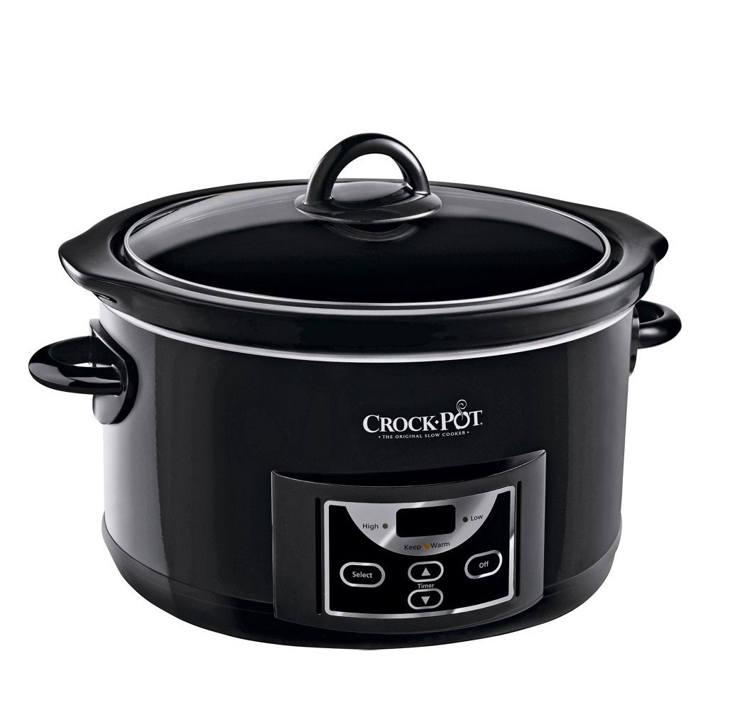 Crock-Pot Countdown Slow Cooker, Gloss Black 4.7 Litre SCCPRC507B