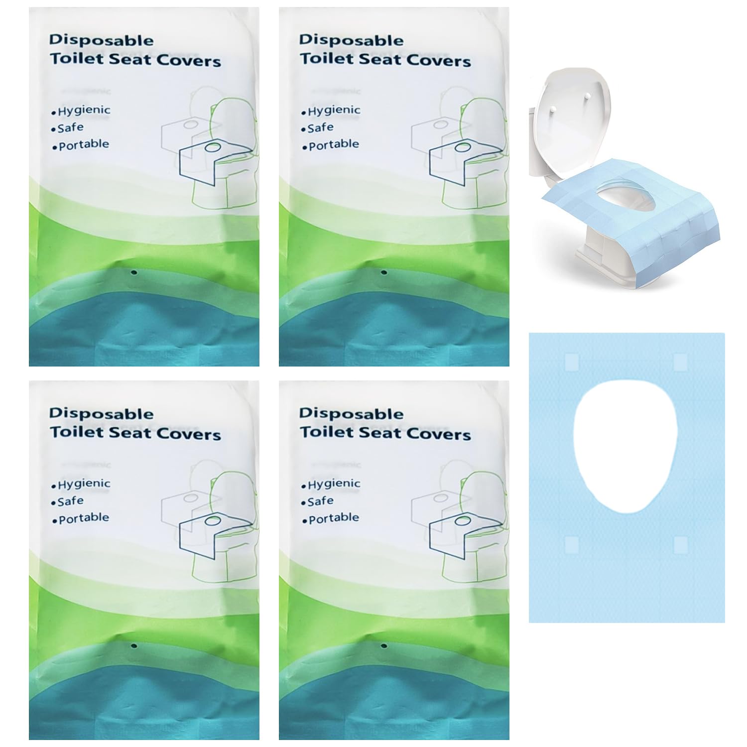 40 Pcs Toilet Seats, Waterproof Dirt-Resistant Toilet Seat Covers, Portable Travel Toilet Seats, Suitable for Most Toilet Seats